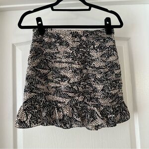 Zara Monochrome Patterned Mini Skirt
